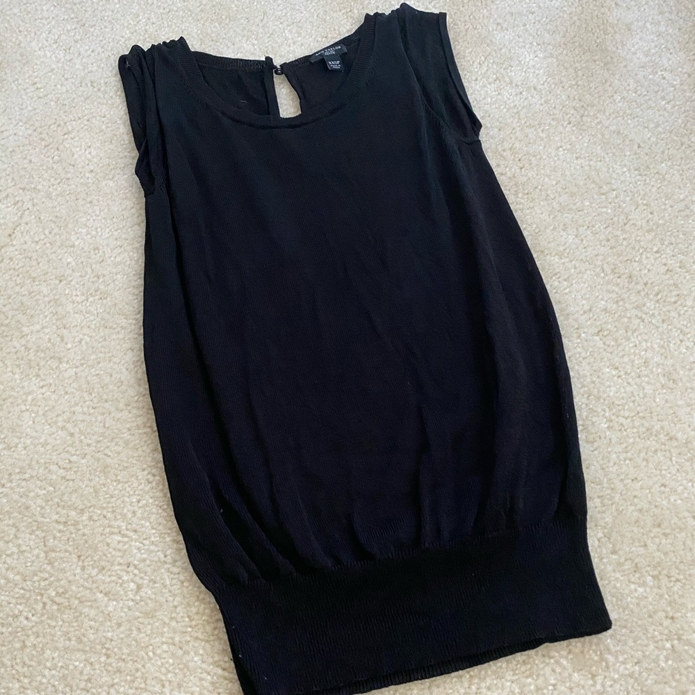 Ann Taylor Black Sheer Top in XXSP